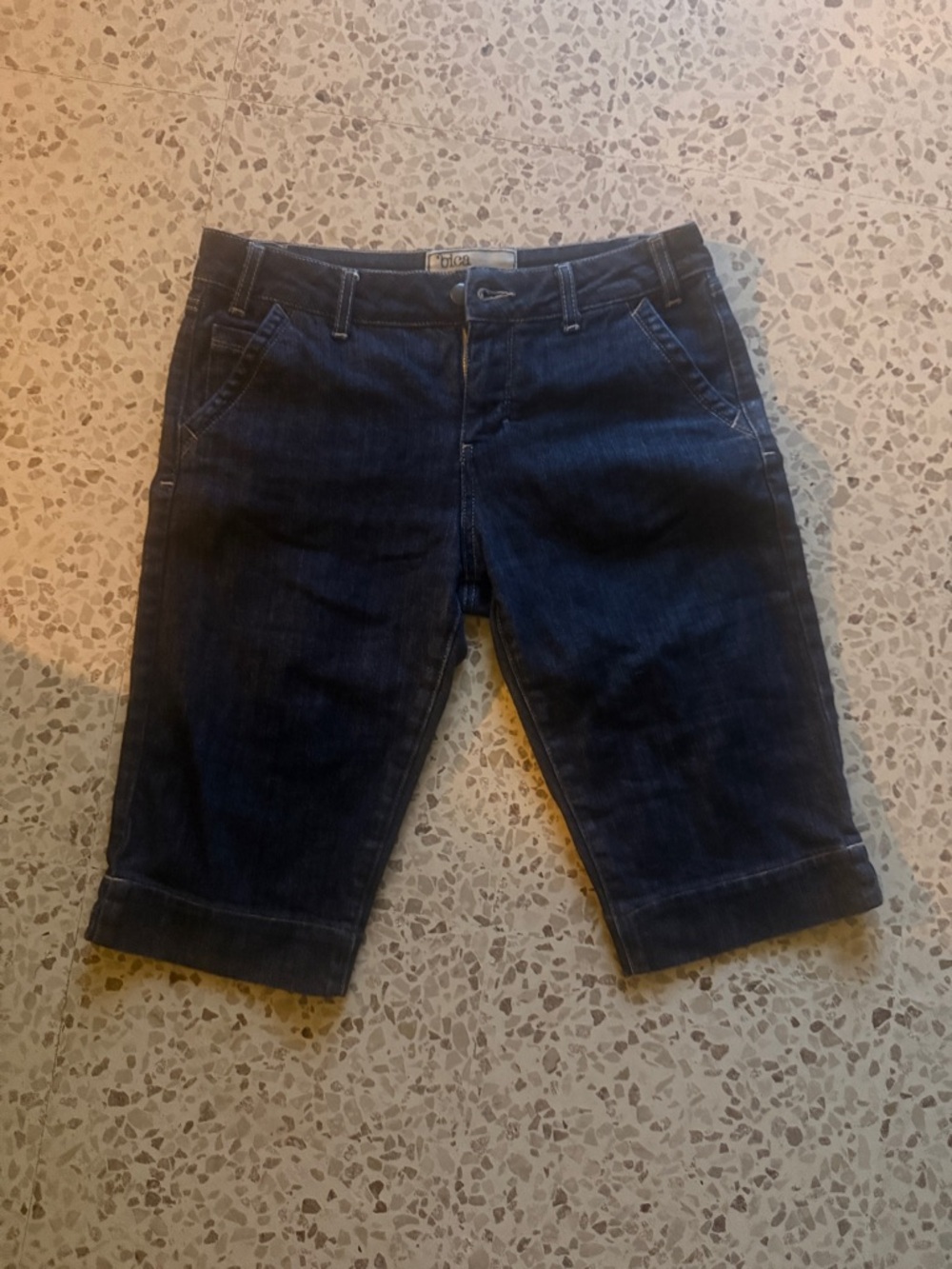 Dark Blue Denim Women’s Bermuda Shorts